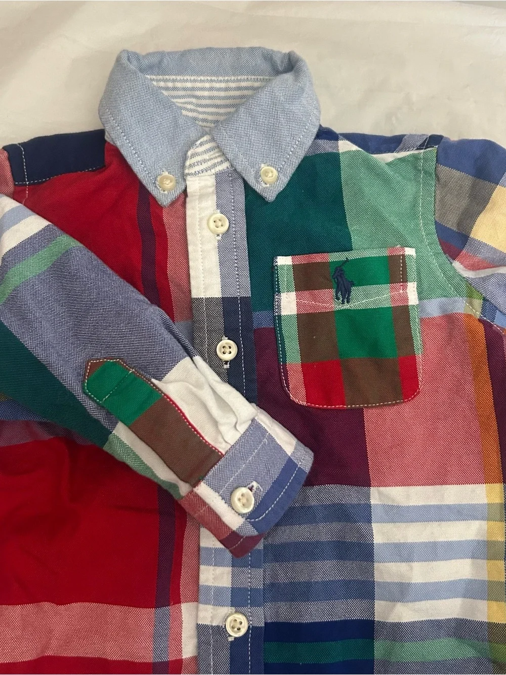 Ralph Lauren  baby button up shirt Long sleeve size 9m